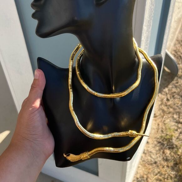 Silver Serpenti Snake Necklace-Bracelet Multifunctional - Picture 13 of 14